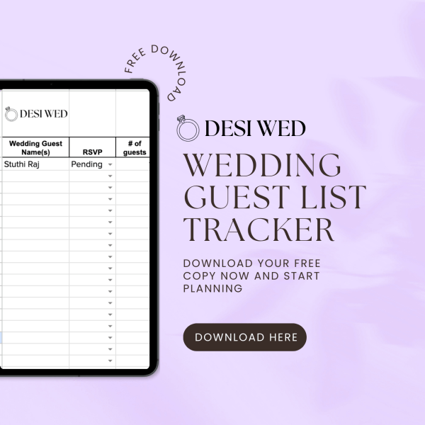 Wedding Guest List Tracker Template