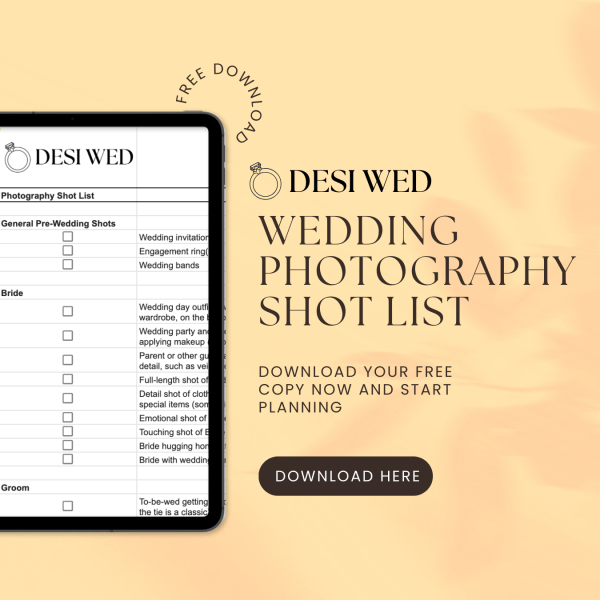 Wedding Photography Shot List Template