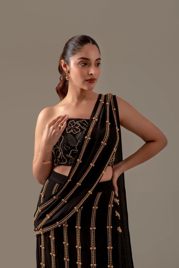 Embroidered Black Luxe